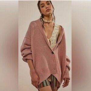 Free People Dusty Rose Cardigan Sweater